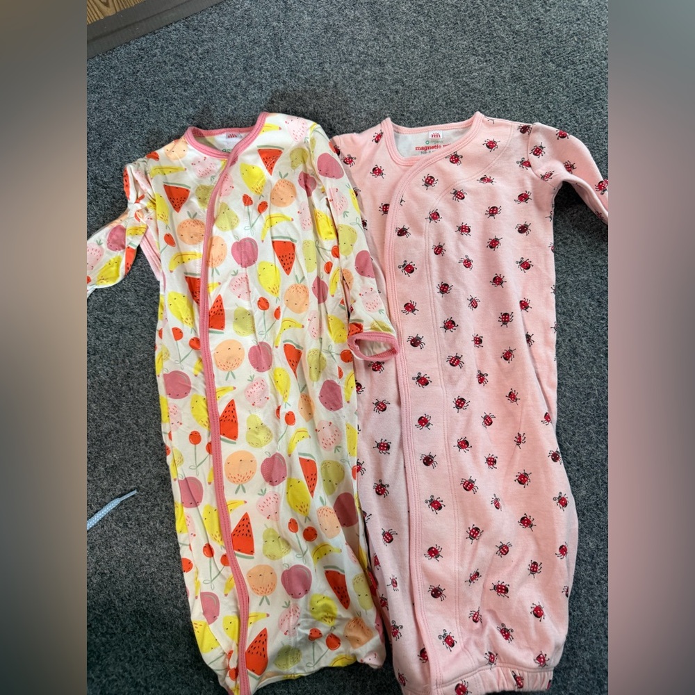 Magnetic Me Pink Ladybug & Fruit Print Kids Sleep Sacks